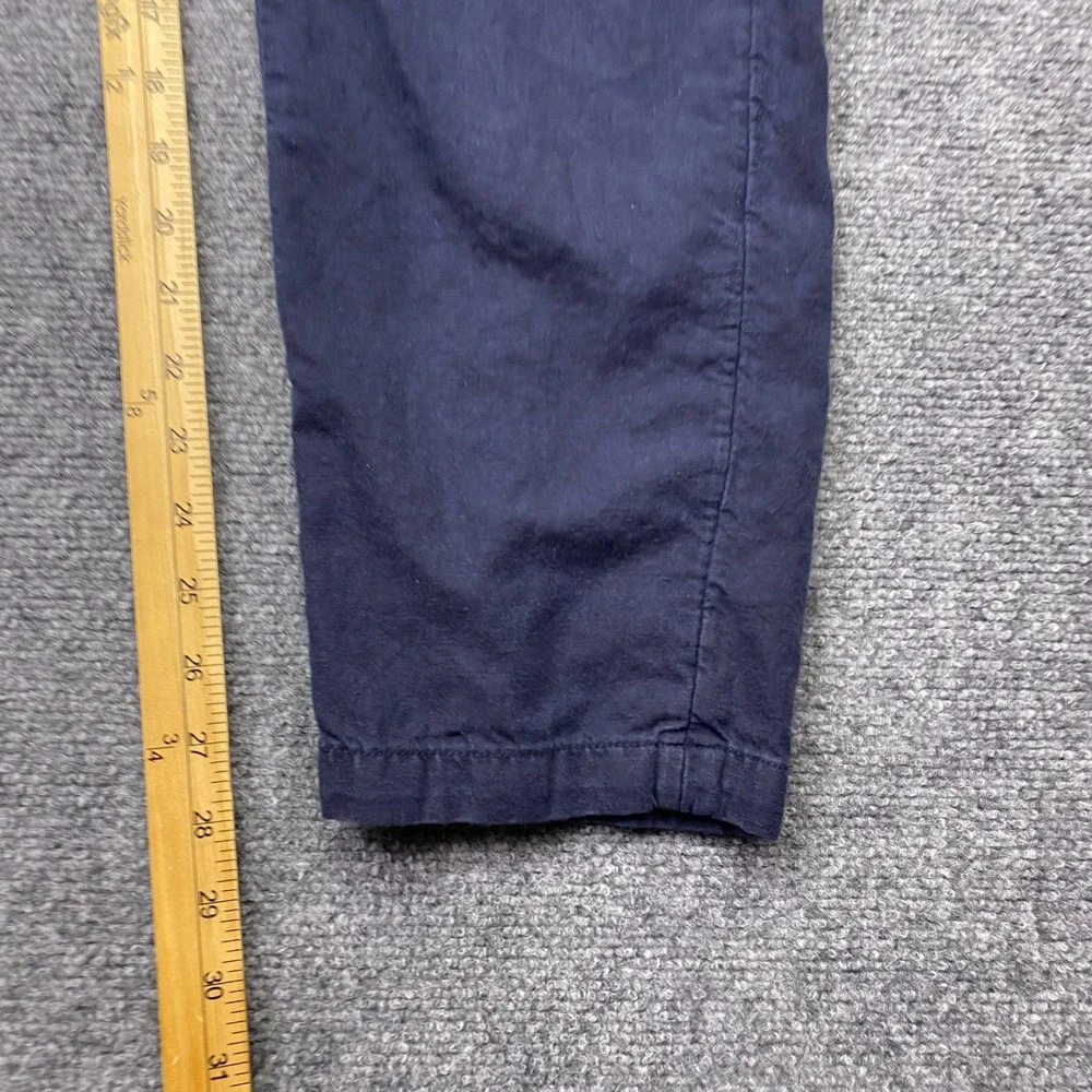 Scotch & Soda Warren Navy Blue Organic Cotton Linen Blend Drawstring Pants Sz 32